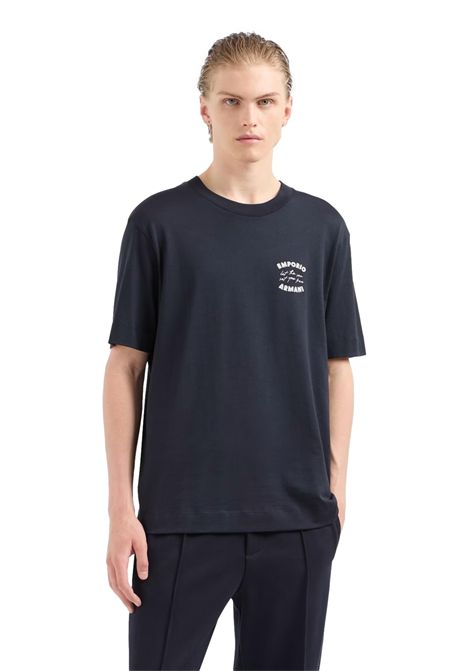 T-shirt in jersey ricamo Let the sea set you free EMPORIO ARMANI | T-shirt | EM000827 AF12926UB118